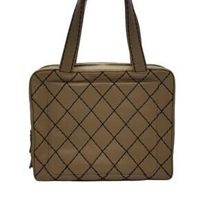 Chanel Handbag Tan Stitch Beige Wild Calfskin